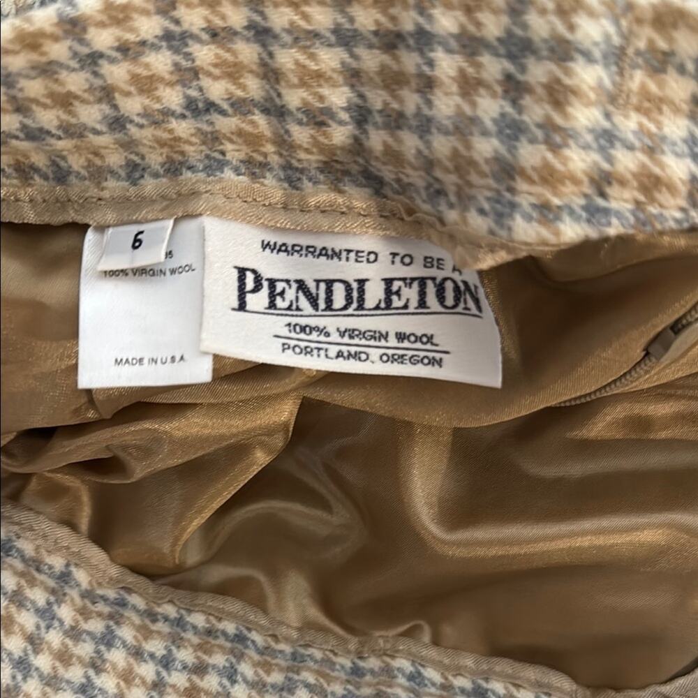 Vintage Pendleton wool houndstooth pencil skirt size 6 - Picture 3 of 4